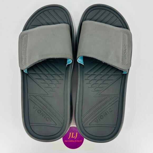 Vionic Women's Rejuvenate Recovery Slide Comfort Sandals Charcoal Vapor Size 8 - Picture 9 of 11